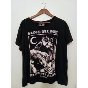 KILLSTAR Vampire Dracula Graphic Tee Shirt Black Party All Night Gothic Alt SZ M
